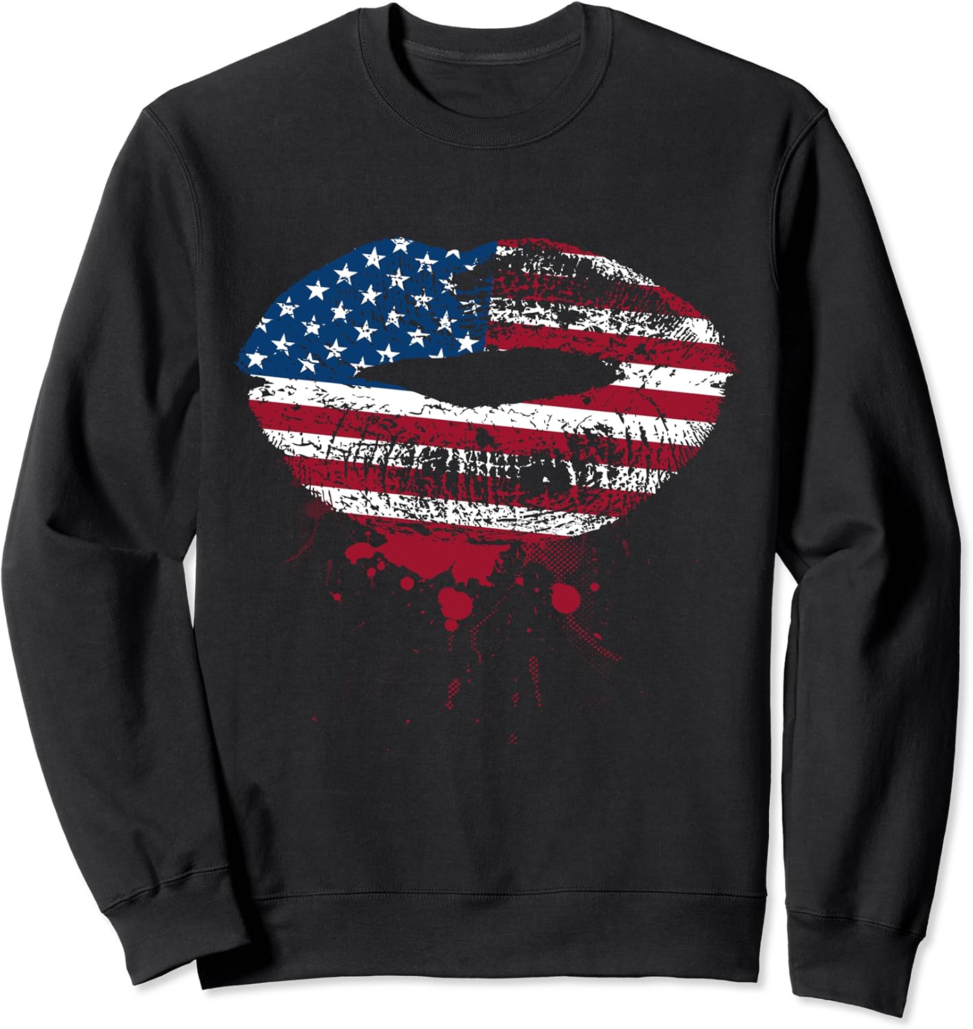 Amazoncom patriotic lips  independence day sweatshirt clothing Amazoncom patriotic lips  independence day sweatshirt clothing